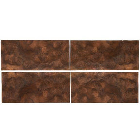 Walnut Burl Wood Veneer - Sequence Matched - 8" x 18" - 4 Pack