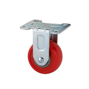 2-1/2" HD Caster - Non-Locking - Non-Swiveling - 4 Hole Mounting Plate