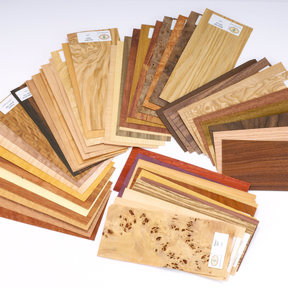 Wood Identification Kit & Veneer Sample Pack - Domestic & Exotic Species - 4" x 9" - 50 Piece