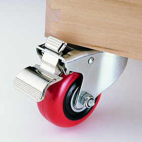 3" HD Caster - Double Locking - Swiveling - 1/2" Mounting Hole