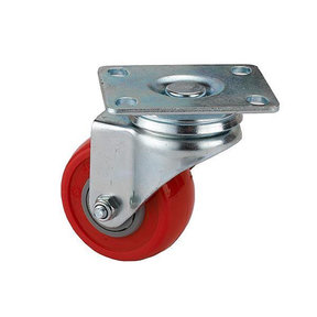 2-1/2" HD Caster - Non-Locking - Swiveling - 4 Hole Mounting Plate