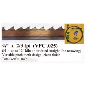 Bandsaw Blade - 116" x 3/4" x 2/3 TPI x .025"