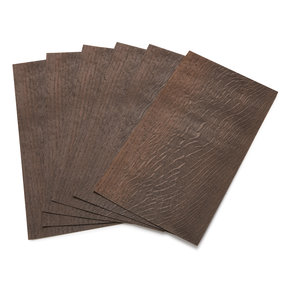 Smoked Oak Wood Veneer - 4-1/2" - 7-1/2" Width - 3 Square Foot Pack