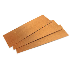 Spanish Cedar Wood Veneer - 1/16" x 4-1/2" to 7-1/2" x 24" - 3 Square Foot Pack