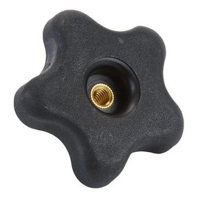 Knob, Five Star with Through Hole, 1/4"-20 Insert