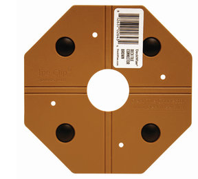 WiseTile Deck Tile Connector, Hardwood Brown, 1 Connector