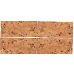 Mappa Burl Sequence Matched Wood Veneer - 8" x 18" - 4 Piece
