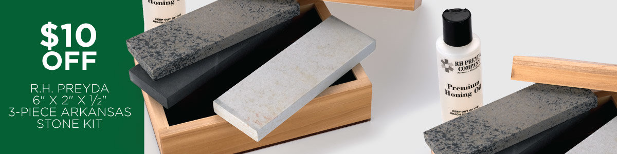 $10 Off R.H. Preyda Arkansas Stone Kit - 1/2" x 2" x 6” - 3 Piece