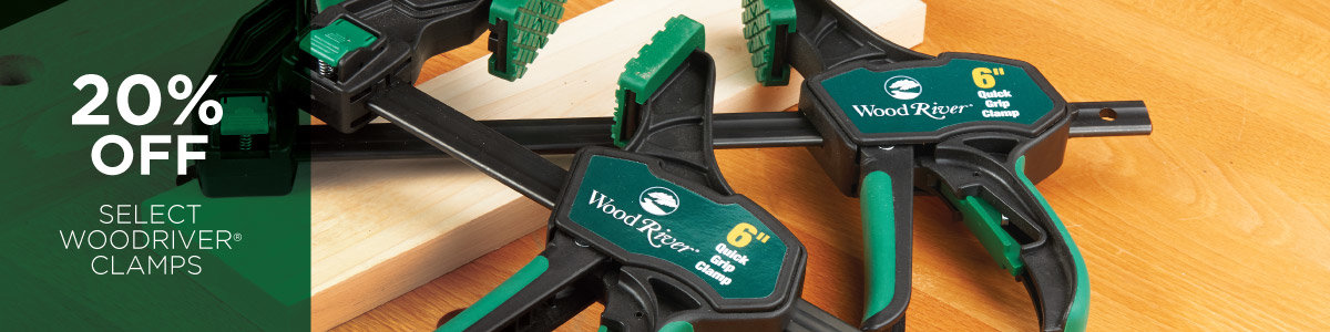 20% Off Select WoodRiver Clamps